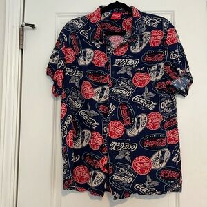 Coca Cola men’s short sleeve button down